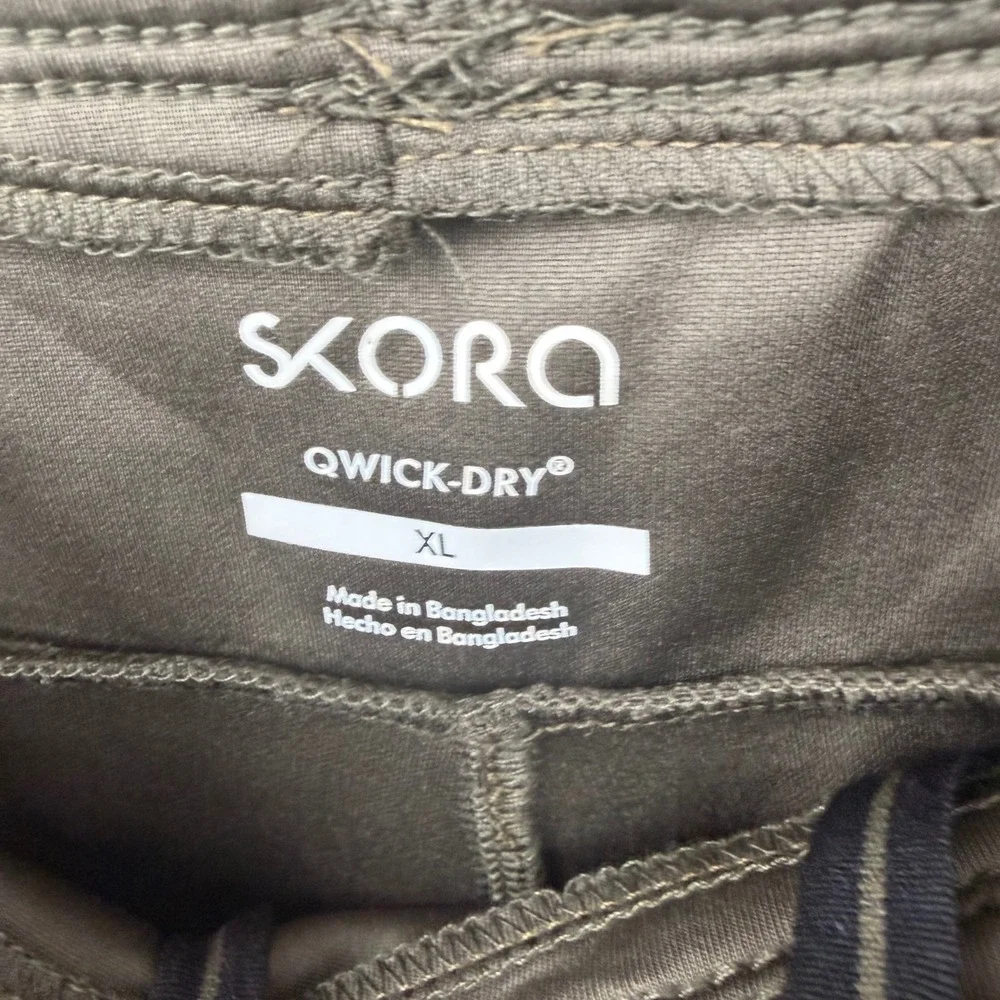 Skora‎ Prime Pant Mens XL Olive Green Taper Fit Qwick-Dry Running Joggers New